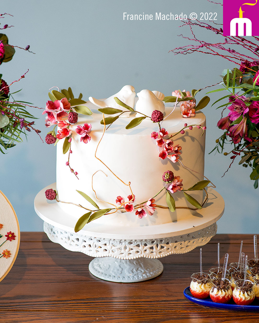 Francine Machado – Cake & Design – Bolos e Doces – Bolo e doces finos para casamento – Restaurante Amicci – São José dos Campos, SP