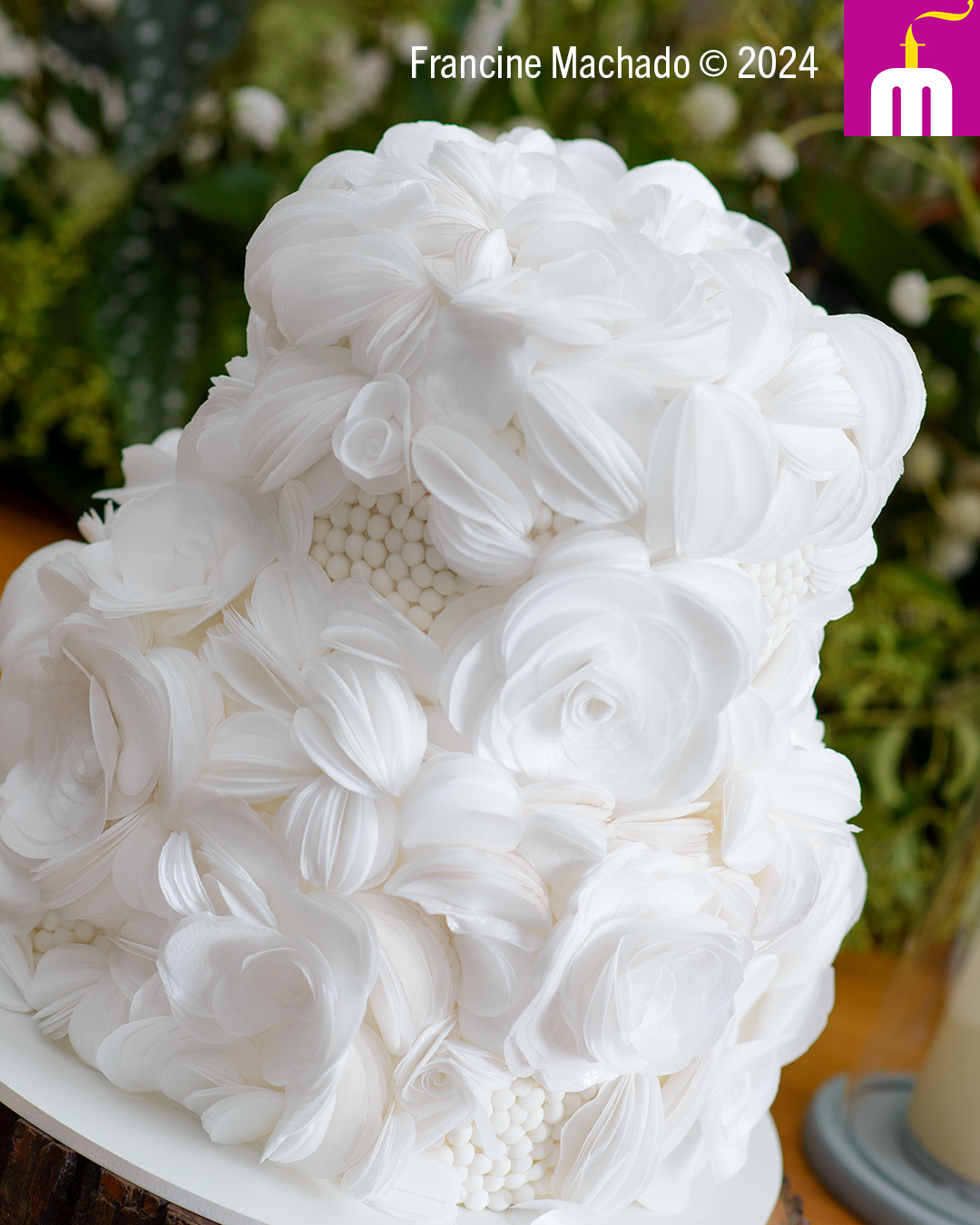 Francine Machado – Cake & Design – Bolos e Doces – Bolo de casamento com 2 andares – Casa Giardino, Mogi das Cruzes, SP