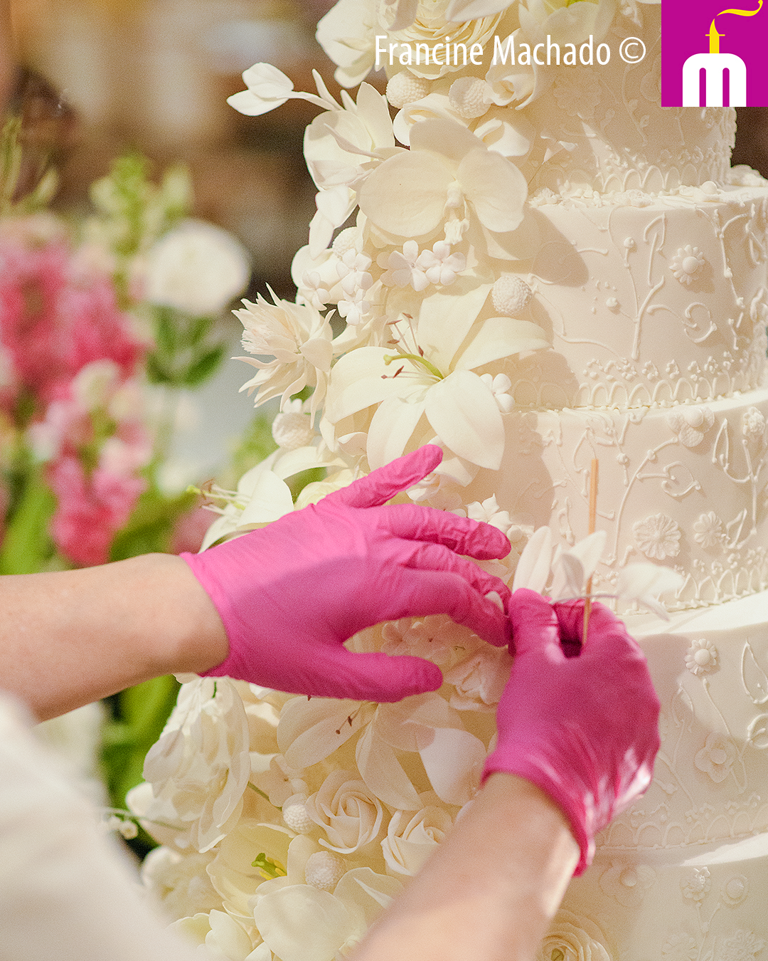 Francine Machado – Cake & Design – Bolos e Doces – Bolo para Casamento com 6 andares – Espaço LeSix – Jacareí – SP