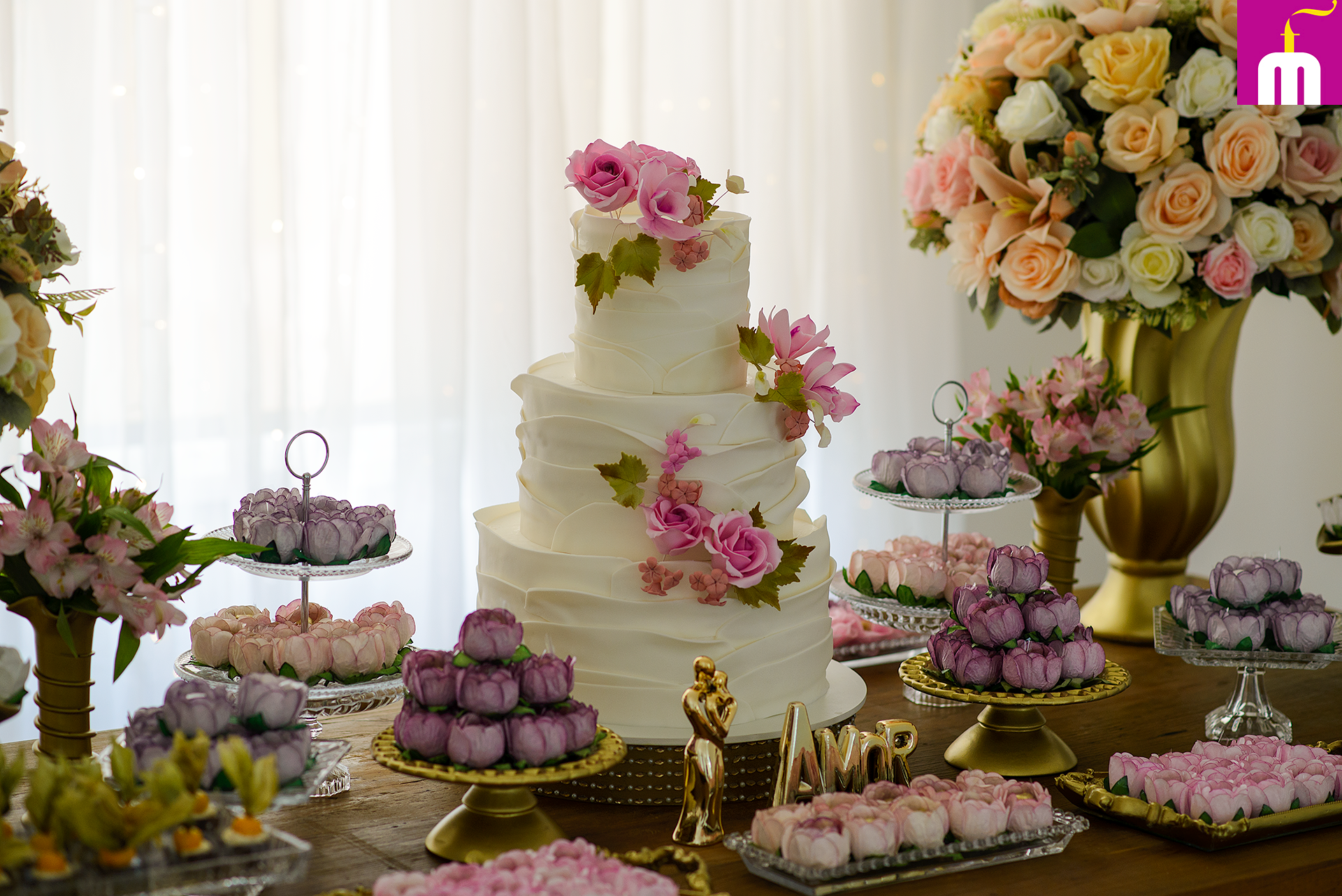 Francine Machado – Cake & Design – Bolos e Doces – Festa de Casamento – Grand Splendor – São José dos Campos, SP