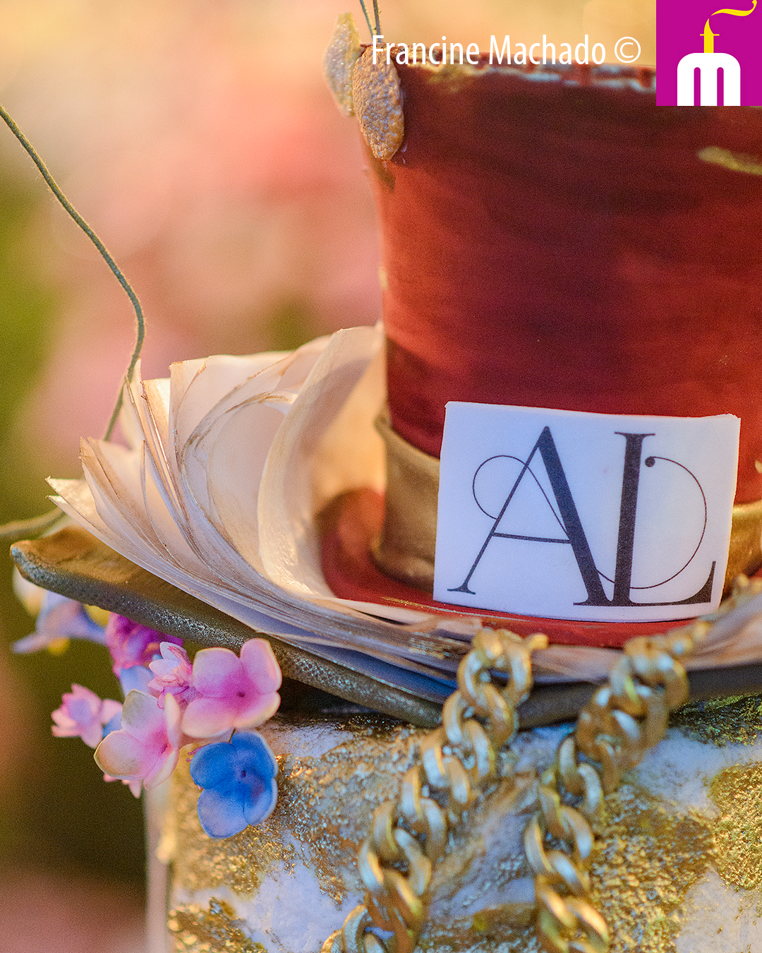 Francine Machado – Cake & Design – Bolos e Doces - Bolo para Festa de 15 anos – Alice no País das Maravilhas