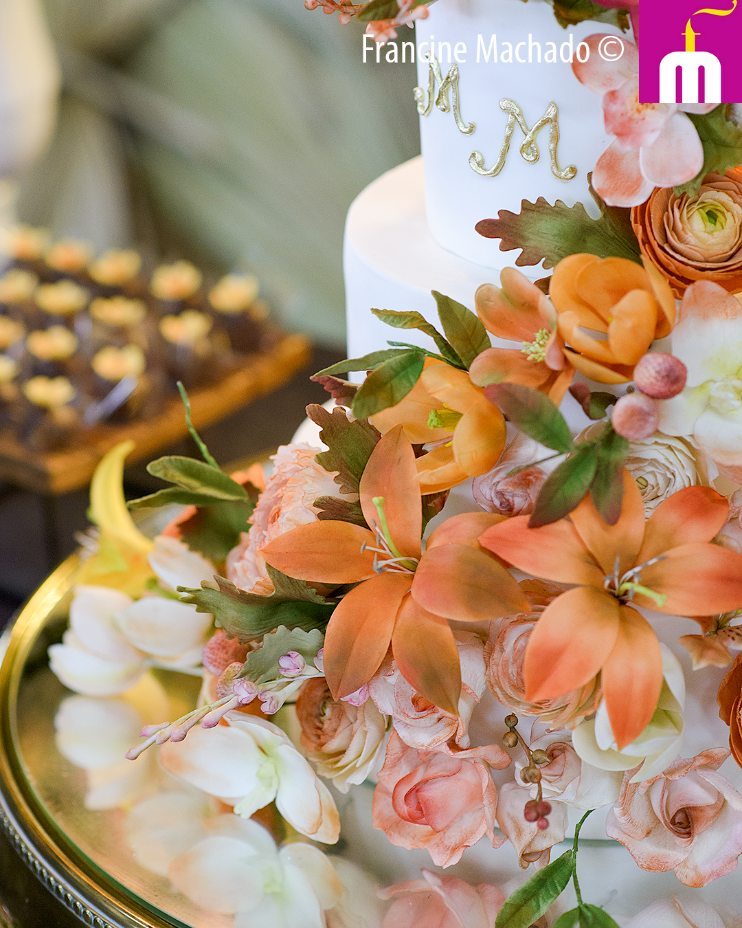 Francine Machado – Cake & Design – Bolos e Doces – Casamento Espaço Beira Rio – São José dos Campos, SP