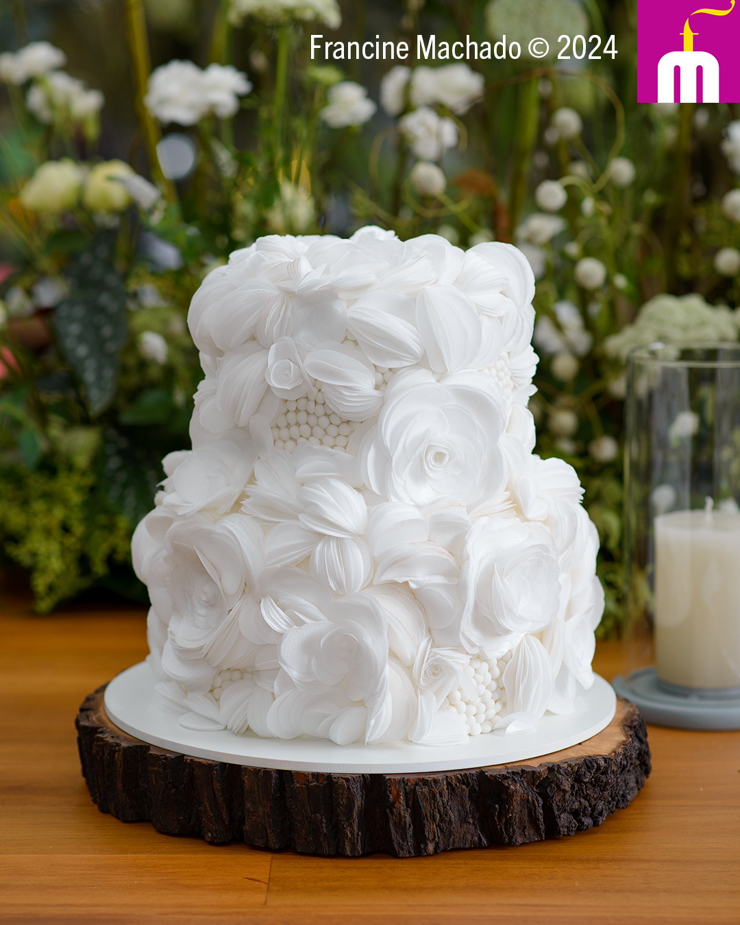 Francine Machado – Cake & Design – Bolos e Doces – Bolo de casamento com 2 andares – Casa Giardino, Mogi das Cruzes, SP