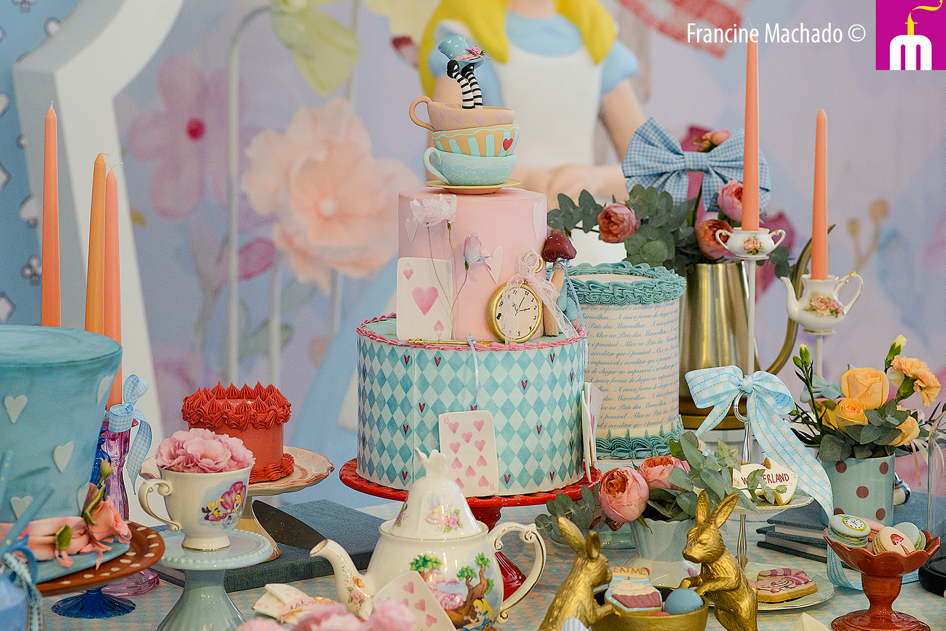 Francine Machado – Cake & Design – Bolos e Doces – Alice no País das Maravilhas – Spazio Golf – São José dos Campos, SP