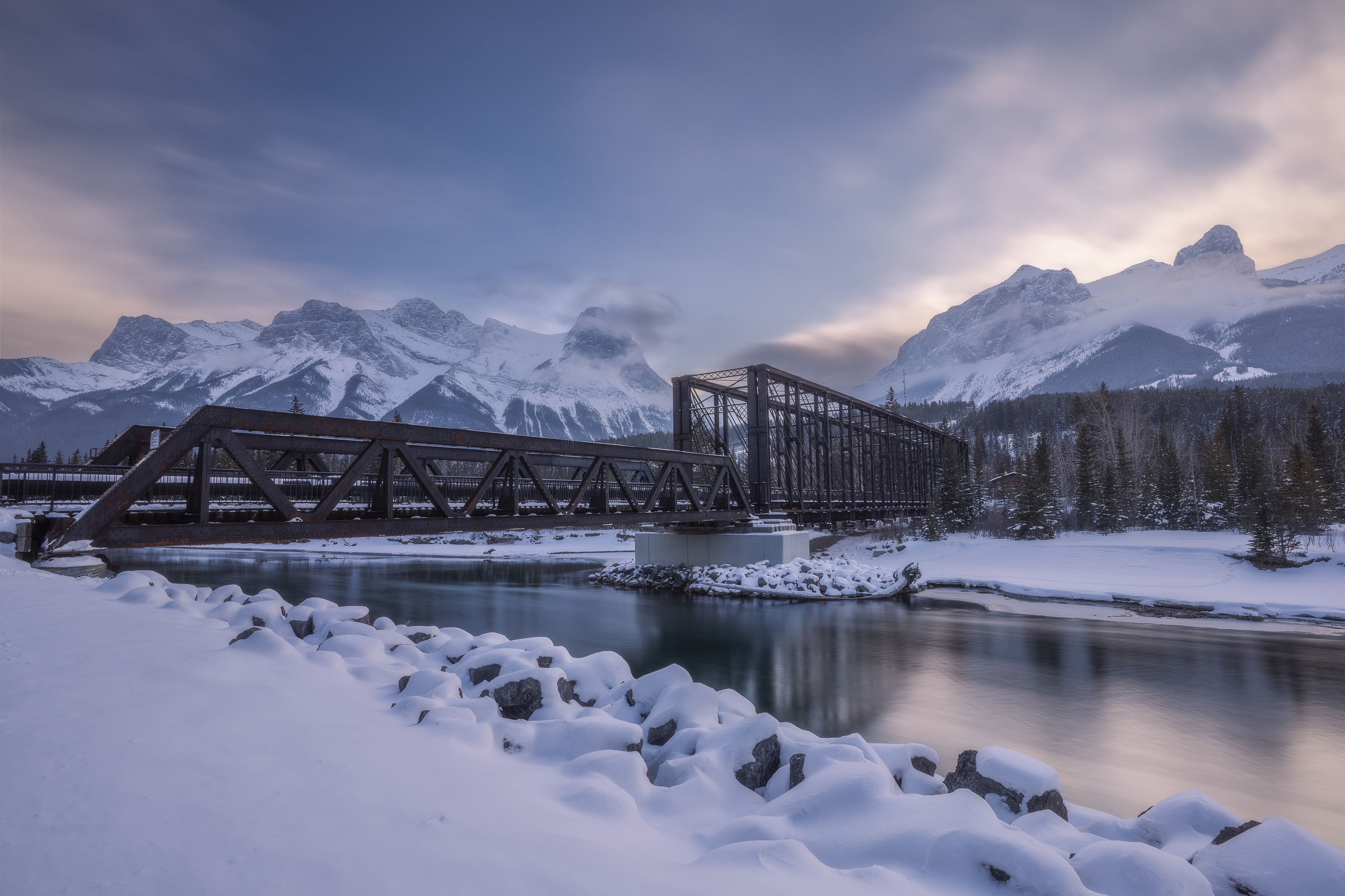 The Veil of Winter over the Bow River