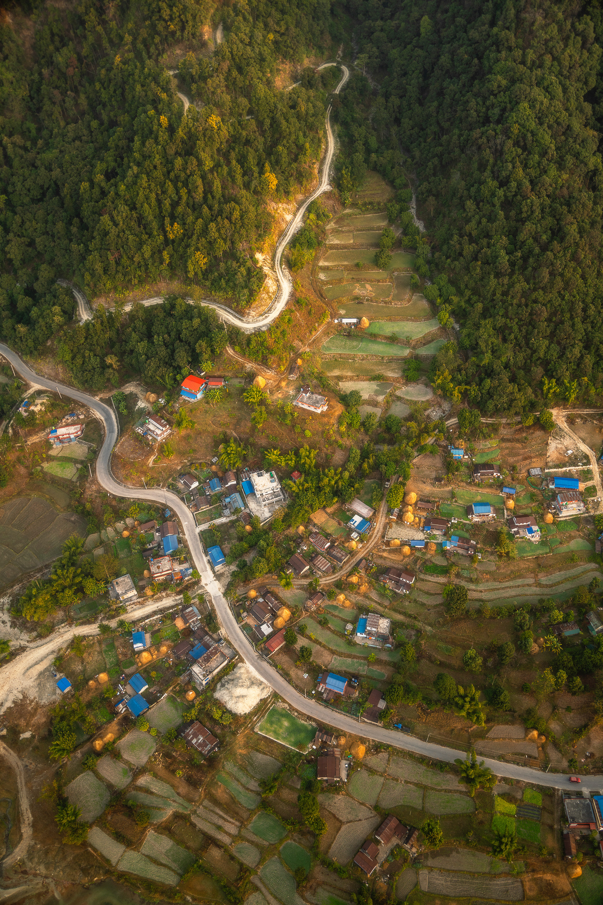Morning Light on Pokhara Foothills