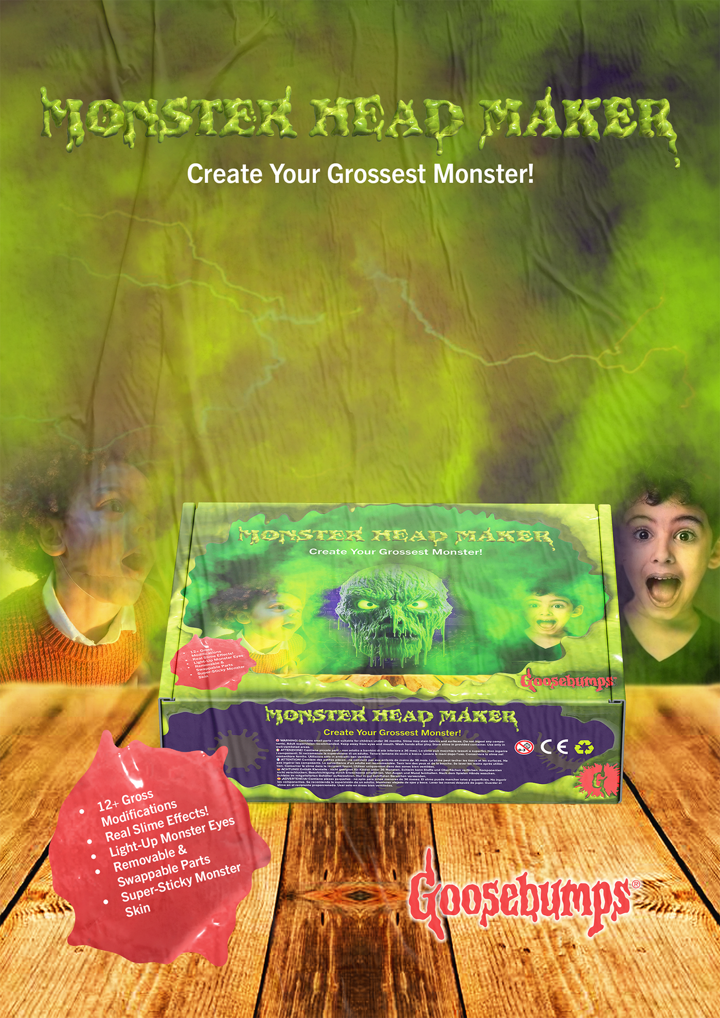 Monster Head Maker Mockup Poster