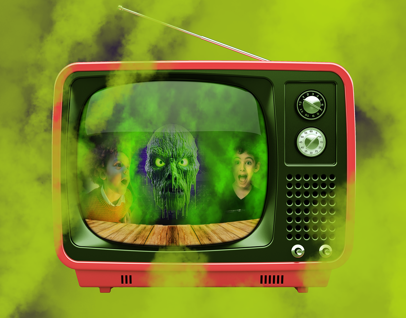 Monster Head Maker Mockup TV