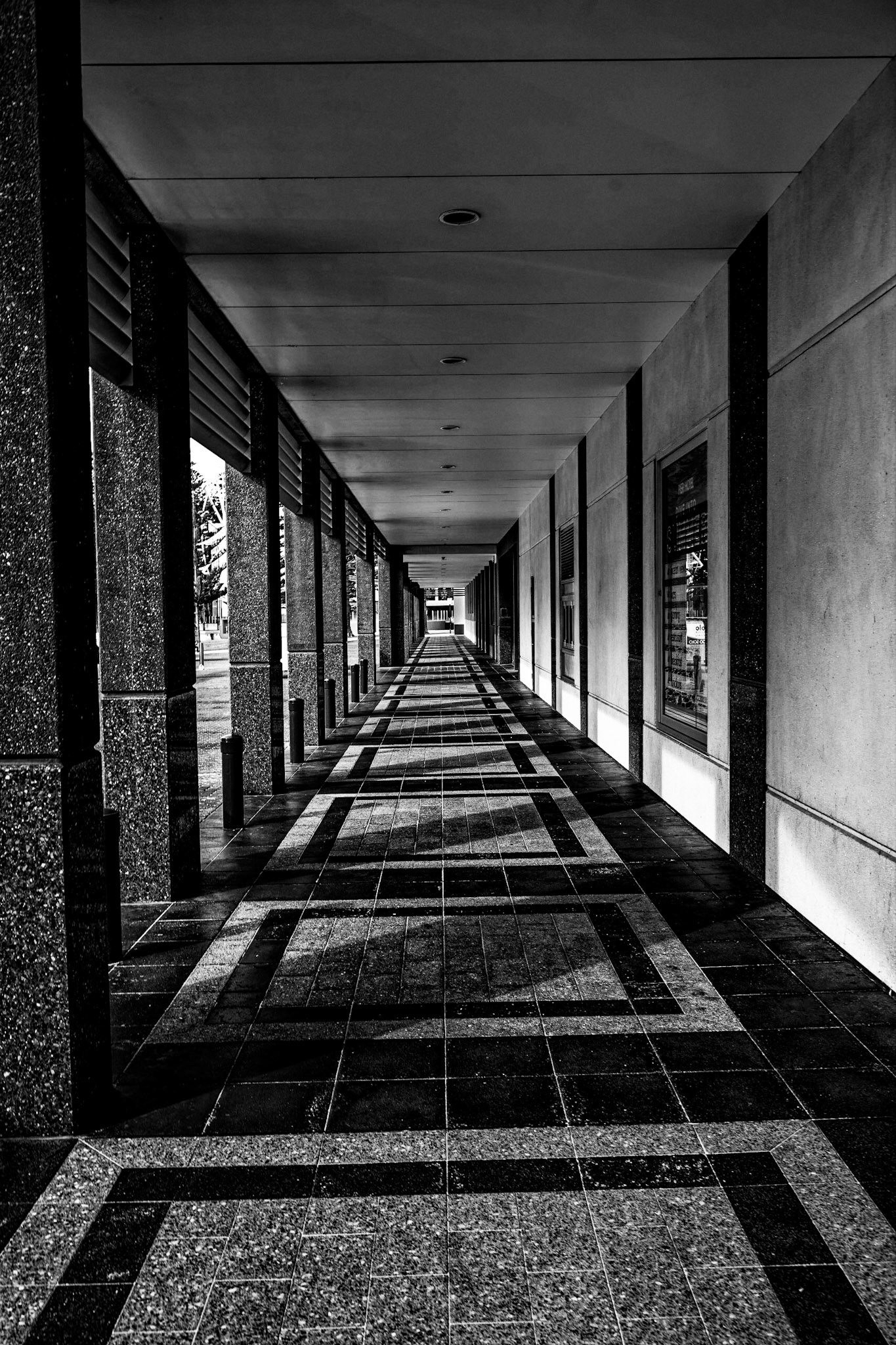 Interplay of light and shadow and tiles