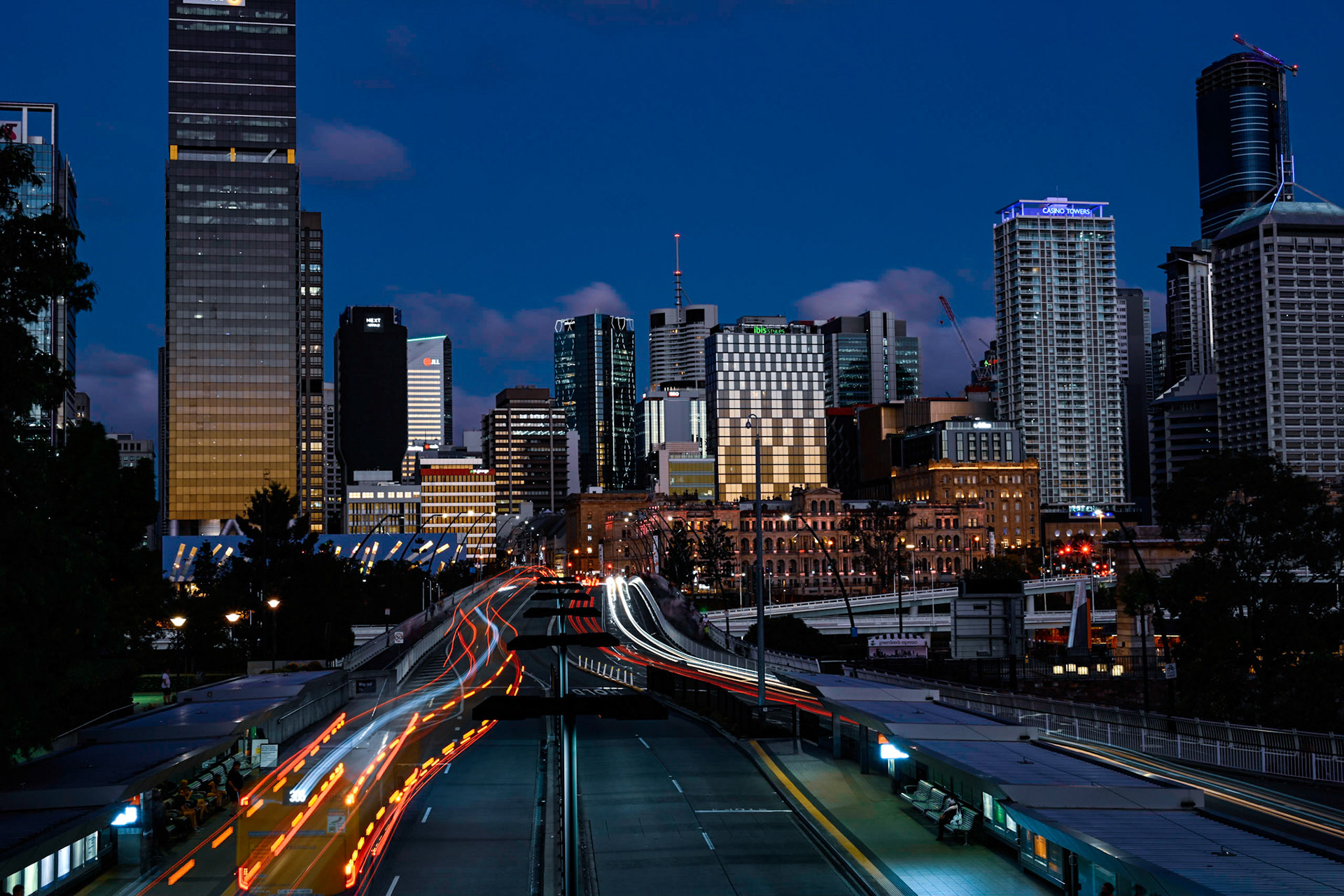 Blue Hour view from Qld Museum