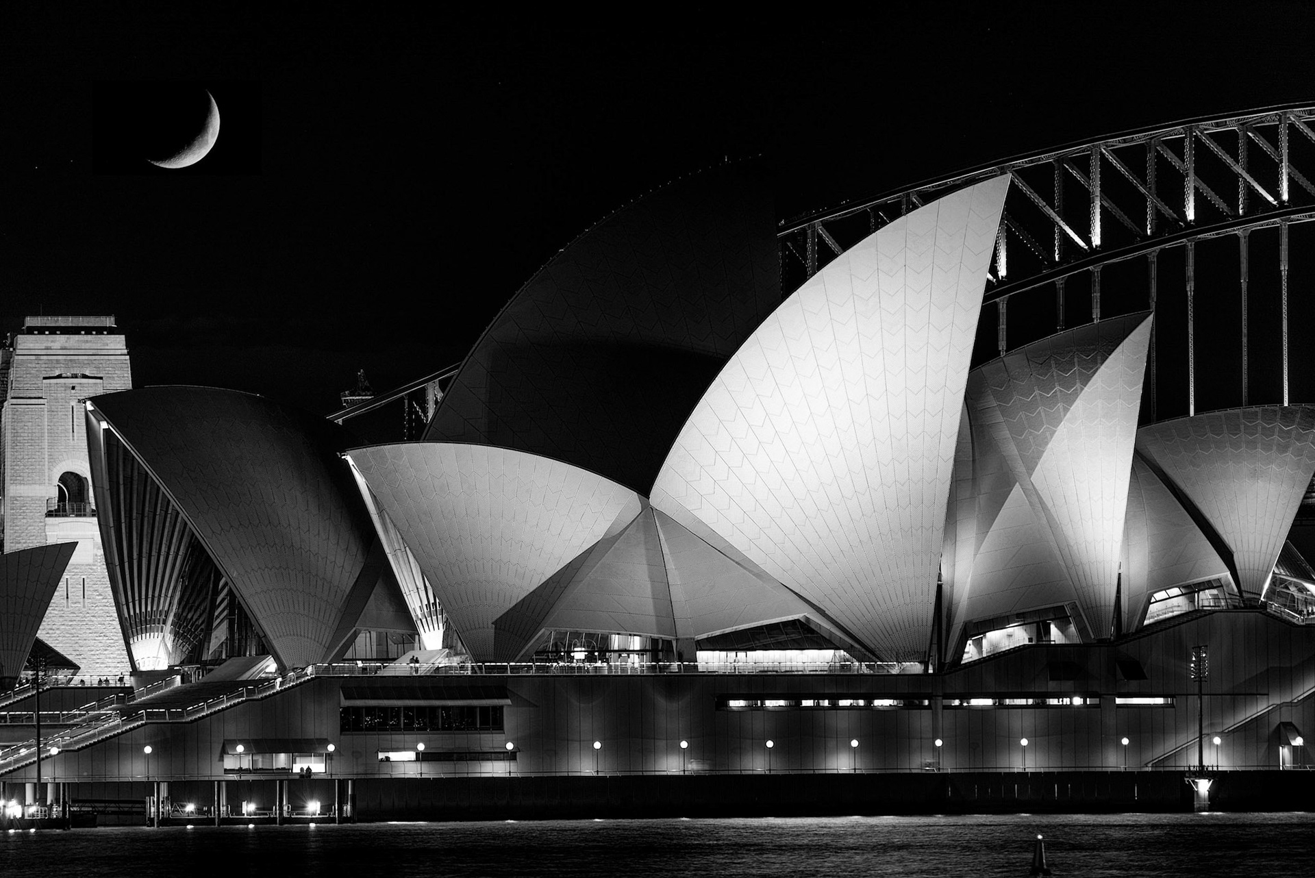 Moon over the  sails