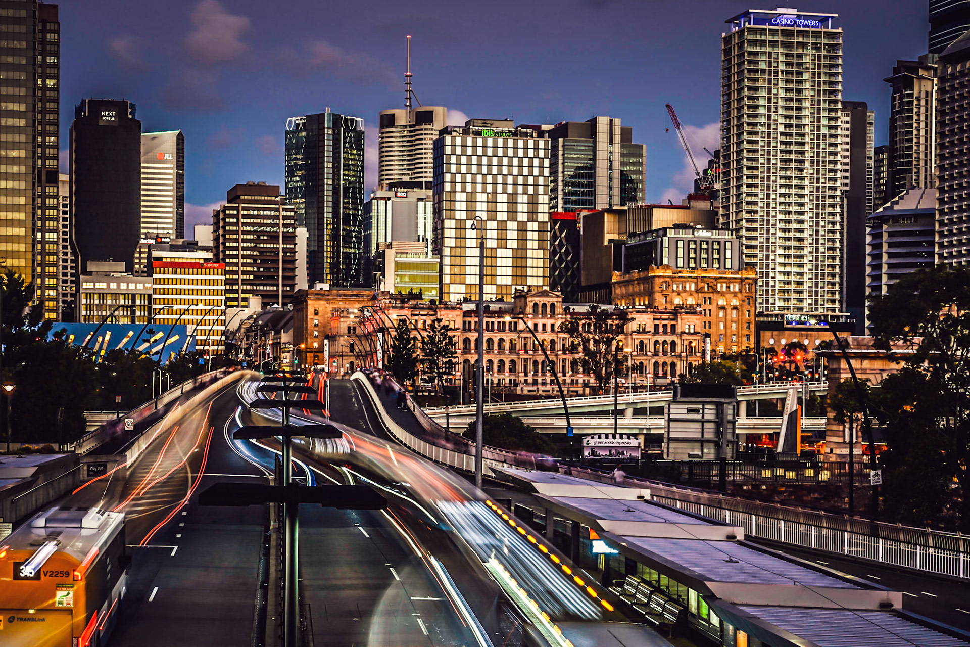 Sunset view from Qld Museum