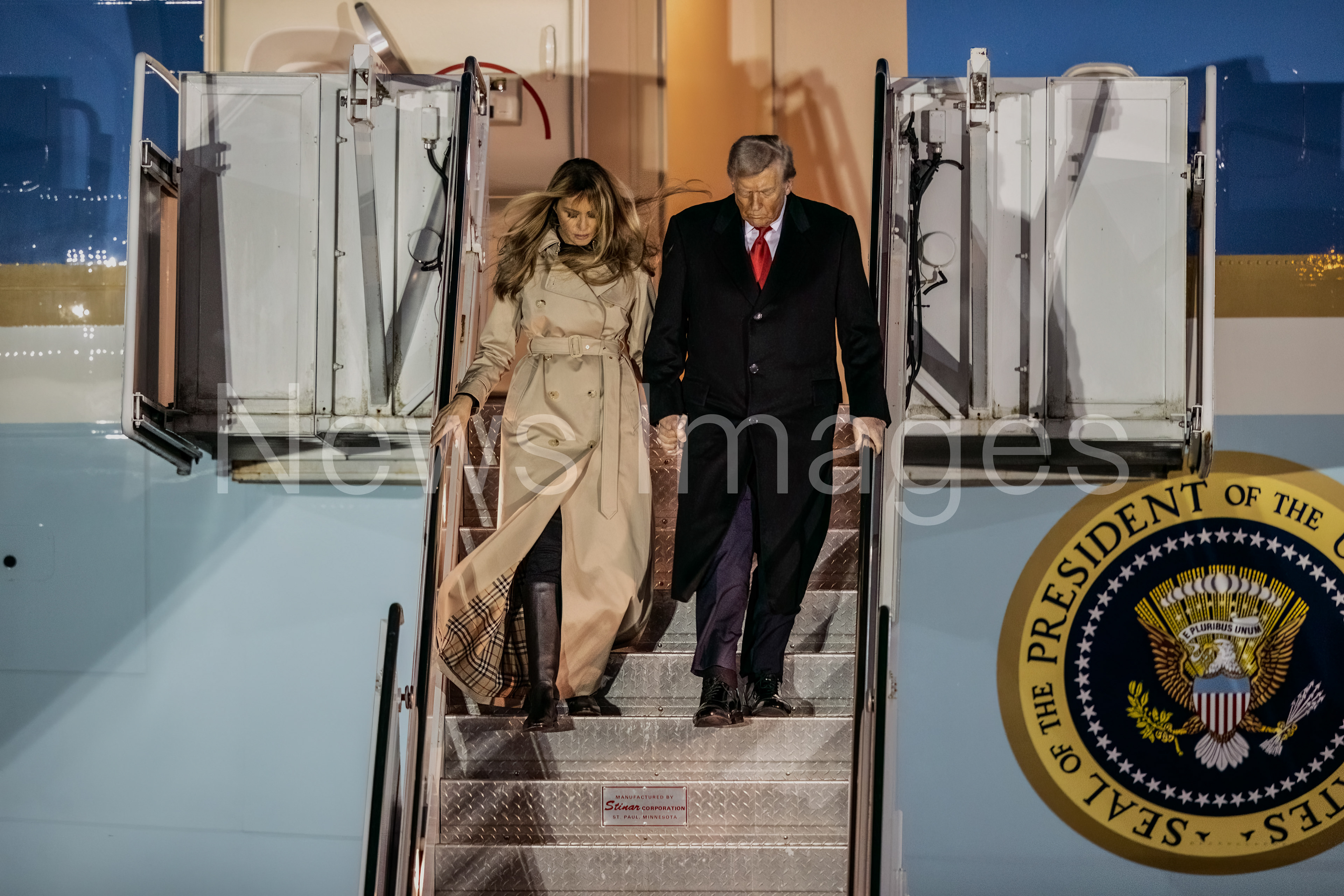 President Donald Trump and First Lady Melania Trump arrive in the UK for Trump's second State Visit