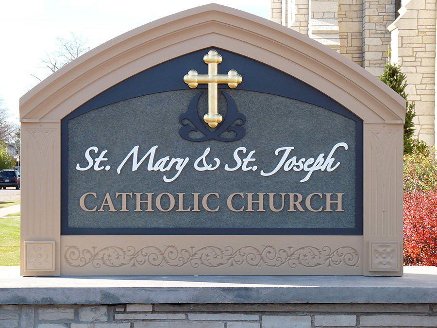 Carved HDU with Gold Leaf Cross