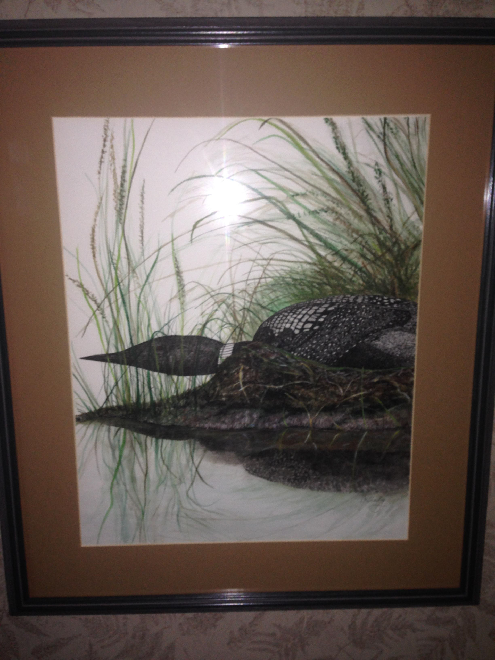 LOONS ON THE LAKE WATERCOLOR