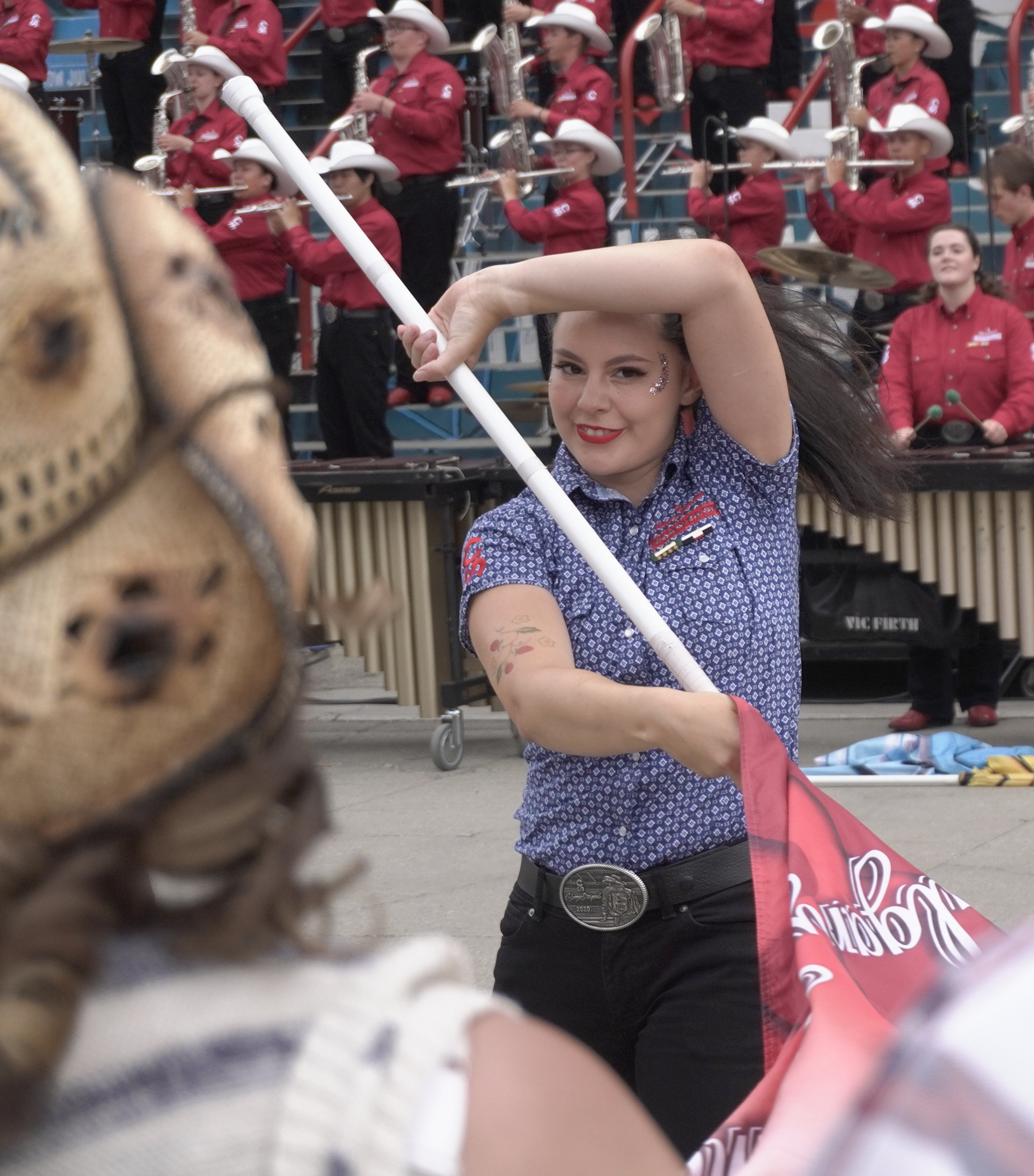 Calgary Stampede Showband flagbearer