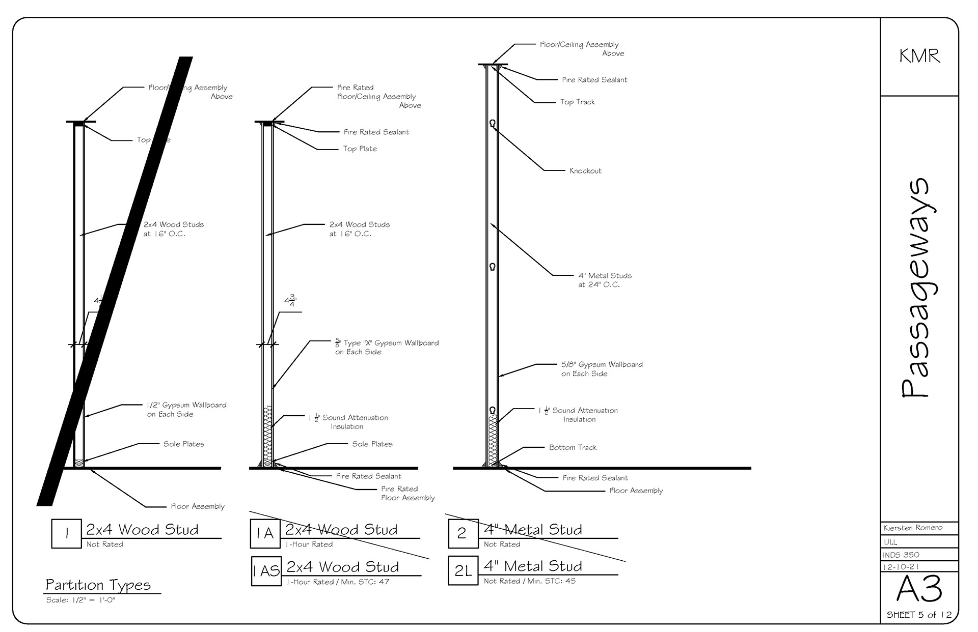Interior Wall Sections