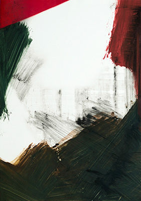 Untitled,  monotype on Zerkall paper, 300 gr. 54 x 38 cm. 2021.