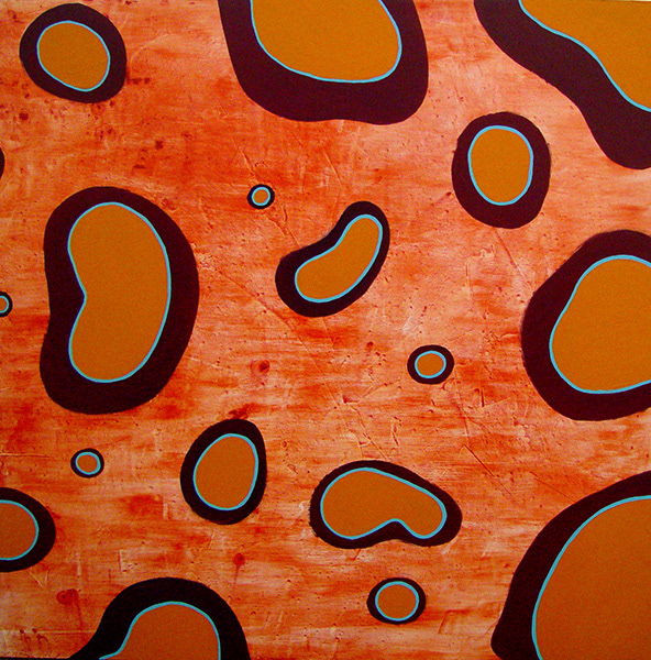 Untitled,  acrylic on wood panel, 120 x 120 cm. 2005.