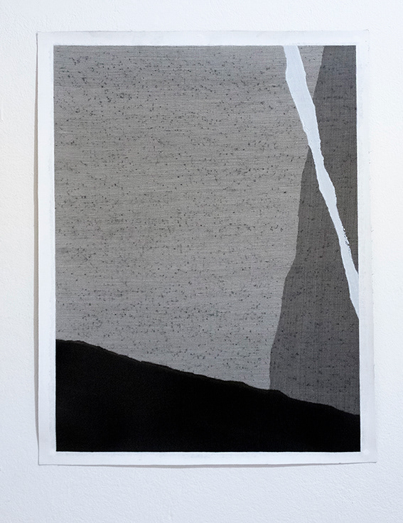 Untitled, mixed media on linen, 56,5 x 42 cm. 2025. 