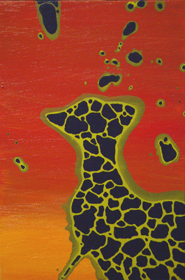 Untitled,  mixed media on wood panel,  29,5 x 19,5 cm. 2004.