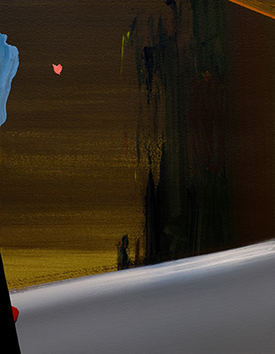 Untitled,  acrylic on paper, 40 x 31 cm. 2018.