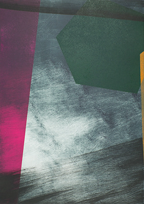 Untitled,  monotype on Zerkall paper, 300 gr. 75,5 x 54,5 cm. 2020.