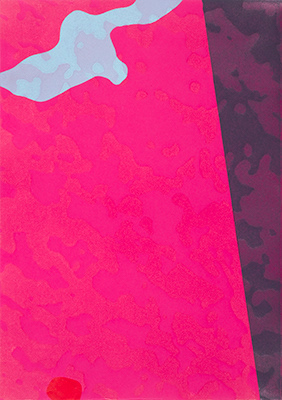 Untitled,  monotype on Zerkall paper, 300 gr. 54 x 38 cm. 2020.