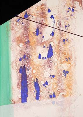 Untitled, mixed media on paper,  69 x 49 cm. 2023. 