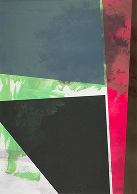 Untitled,  monotype on Zerkall paper, 300 gr. 75,5 x 54,5 cm. 2020.