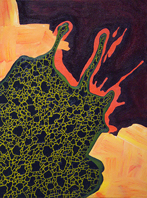 Untitled,  mixed media on canvas, 61 x 46 cm. 2004.