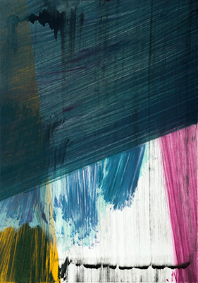 Untitled,  monotype on Zerkall paper, 300 gr. 54 x 38 cm. 2021.