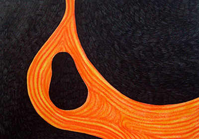 Untitled,  mixed media on paper, 14,5 x 21 cm. 2005.