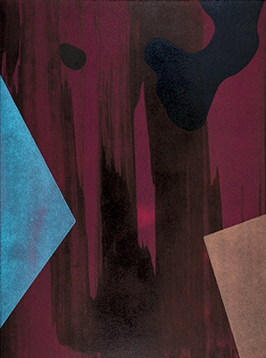 Untitled, monotype on Velin BFK Rives Arches 300 gr. paper,  40,5 x 30,2 cm. 2025. 