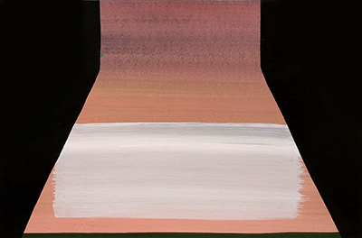 Untitled,  acrylic on paper, 28,5 x 44 cm. 2018.