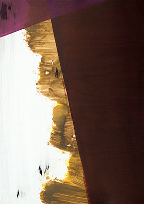 Untitled,  monotype on Zerkall paper, 300 gr. 54 x 38 cm. 2021.