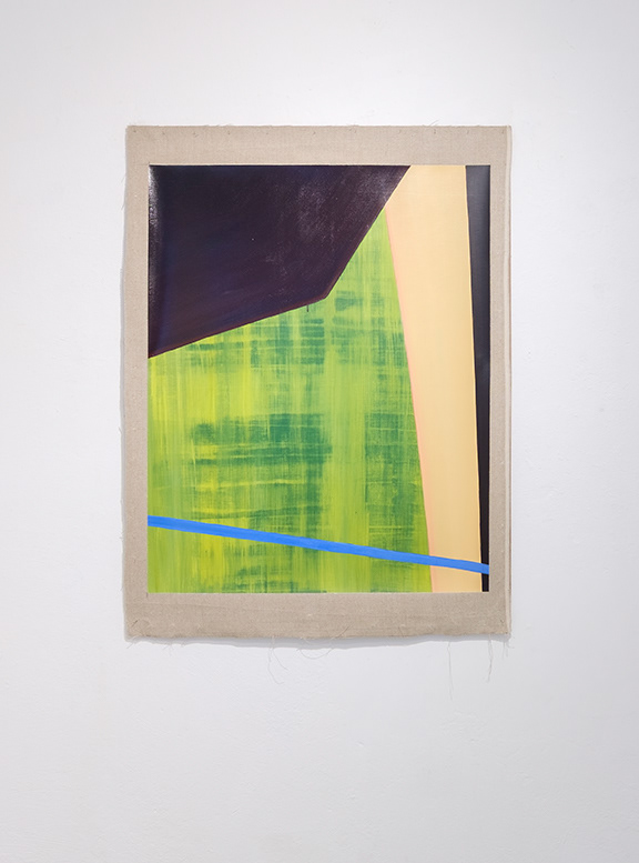 Untitled, acrylic on linen, 100 x 80 cm. Total 119 x 90 cm. 2025. 