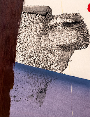 Untitled,  mixed media on paper, 40 x 31 cm. 2020.