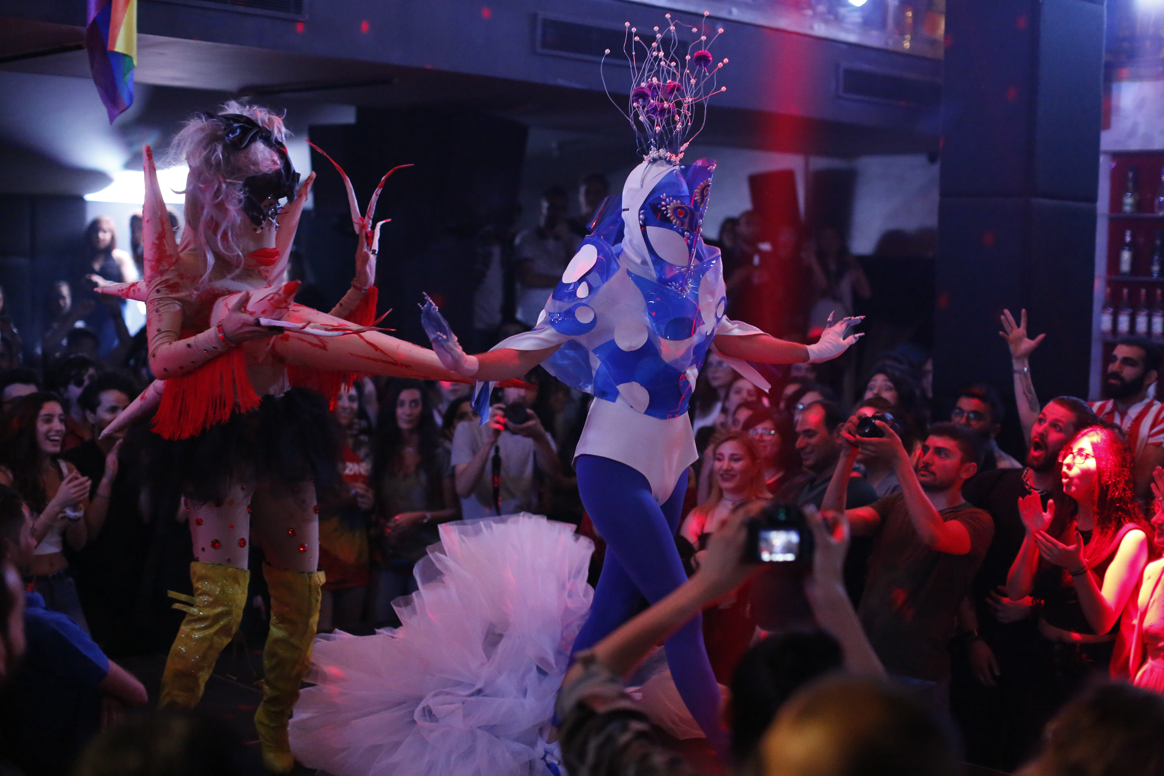 Runway Finalist Latiza Bombe and Hannah HCH in the ClubKid Category at Beirut Grand Ball 2017