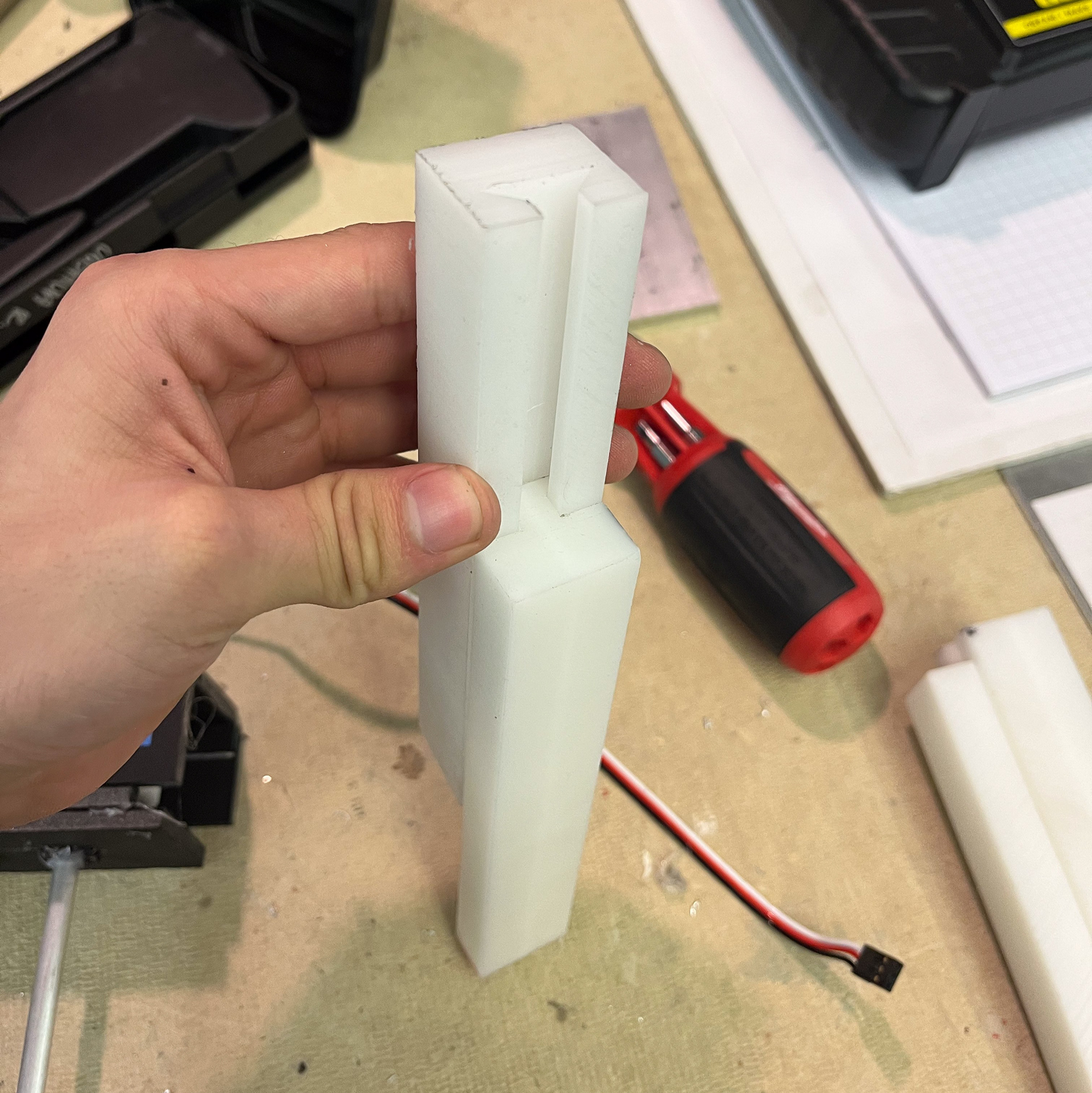 Delrin dovetail sliders