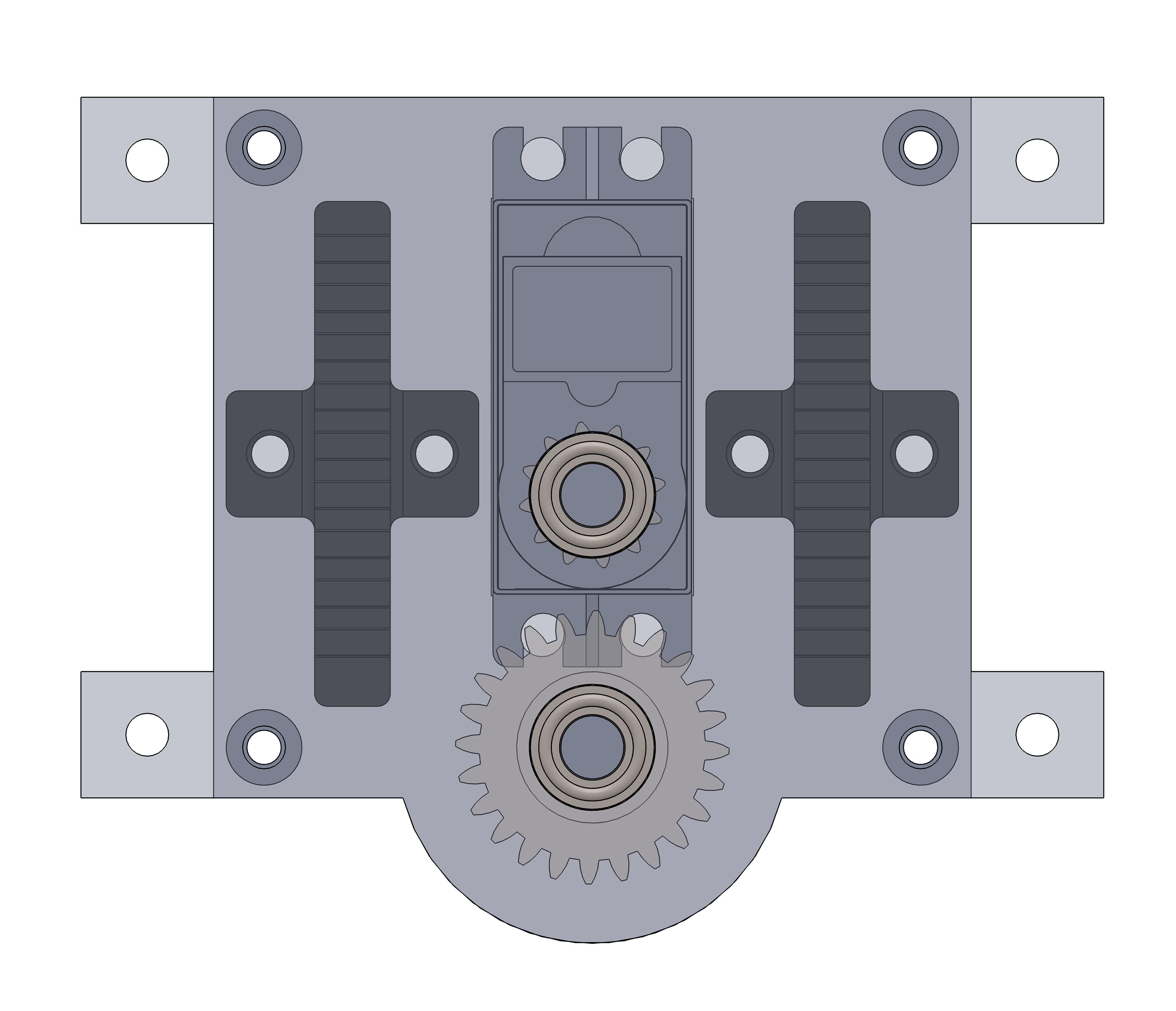 Single motor gearbox layout
