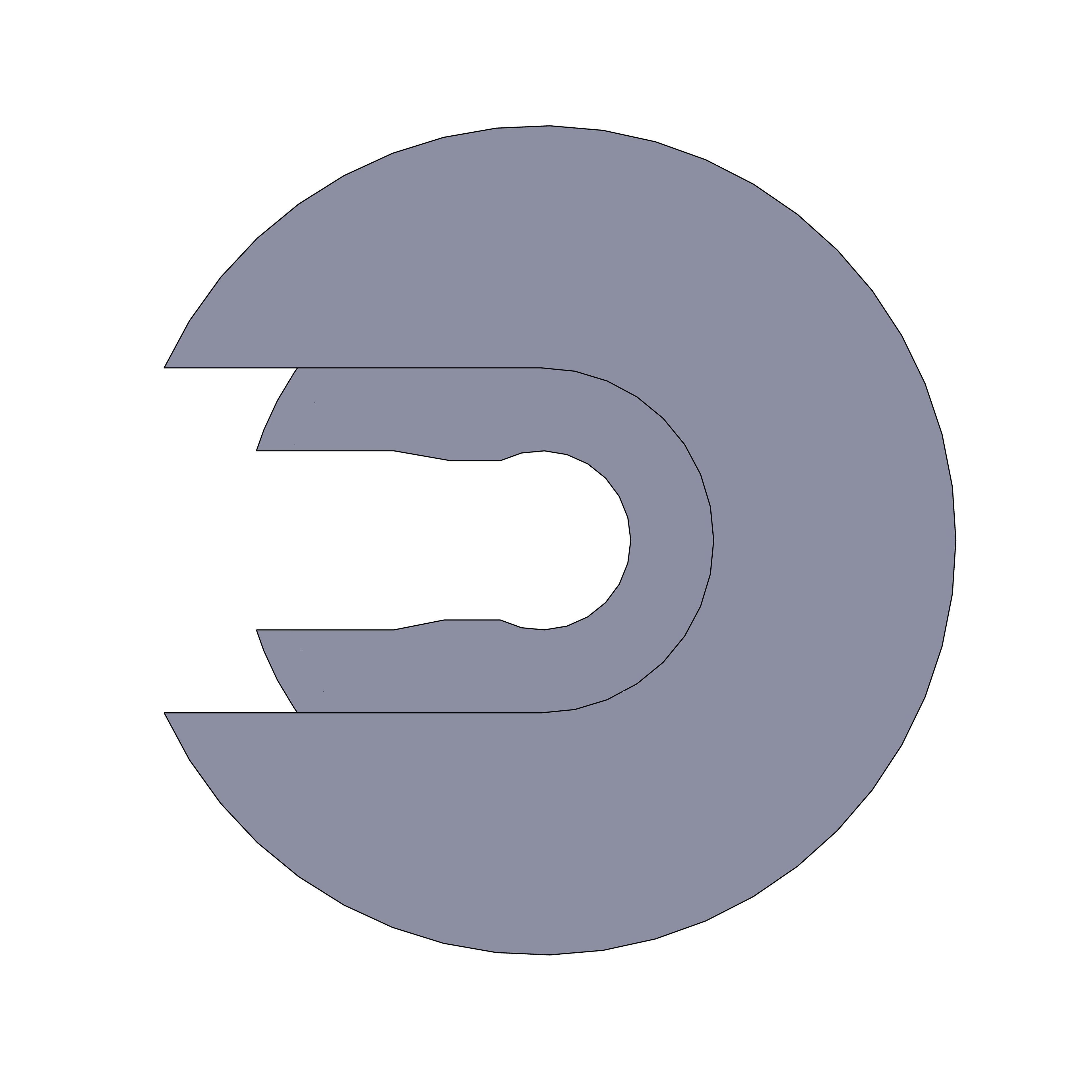 Cad of snap-on belt spacer (side profile)