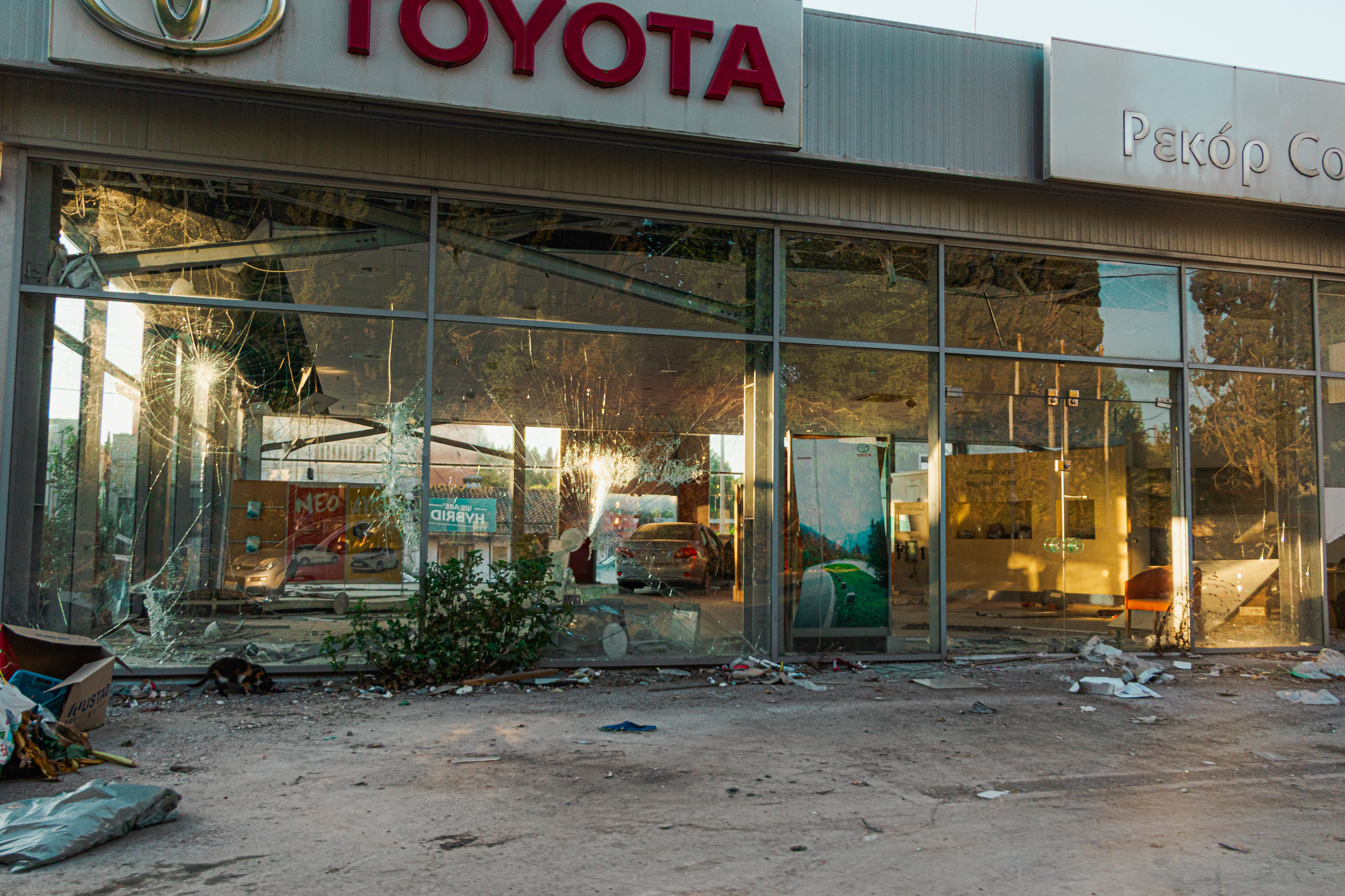 Loja da Toyota vandalizada - 2025(Corfu)