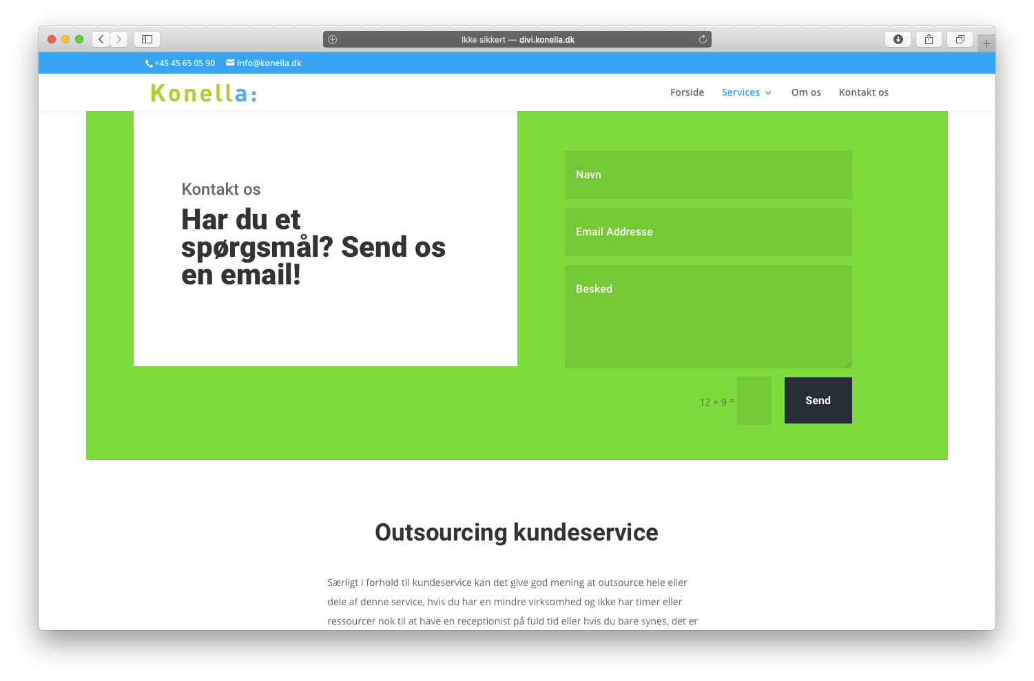 Contact form