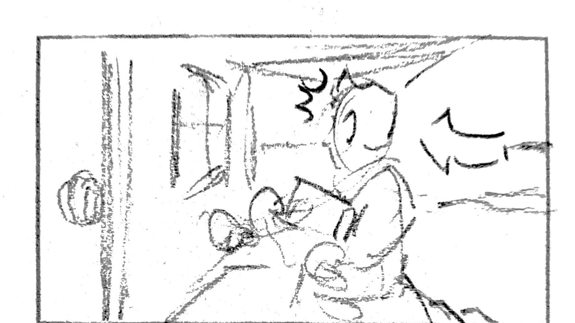 "In here boy!" *muffled crashing sounds inside*