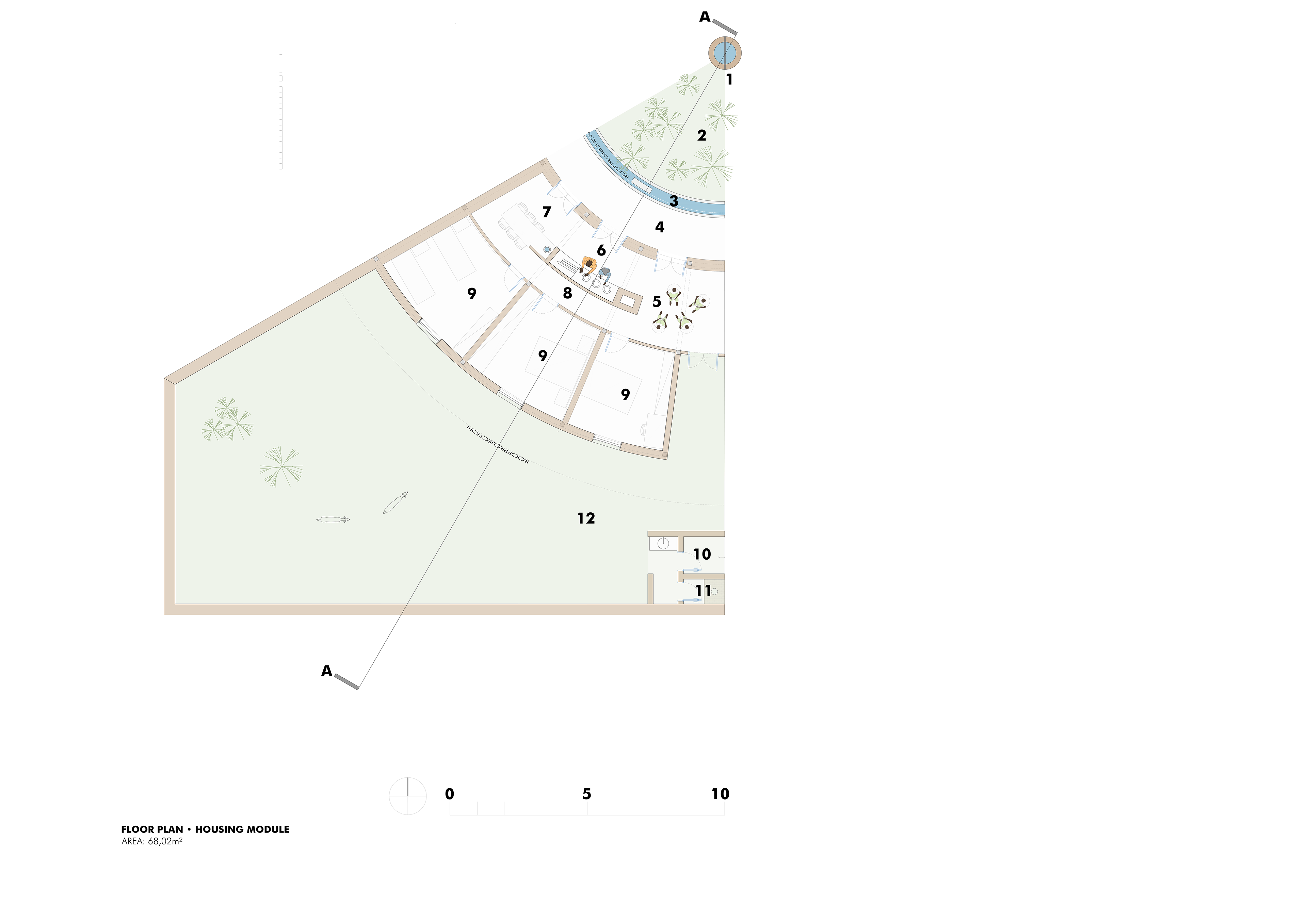 planta tipo residencial