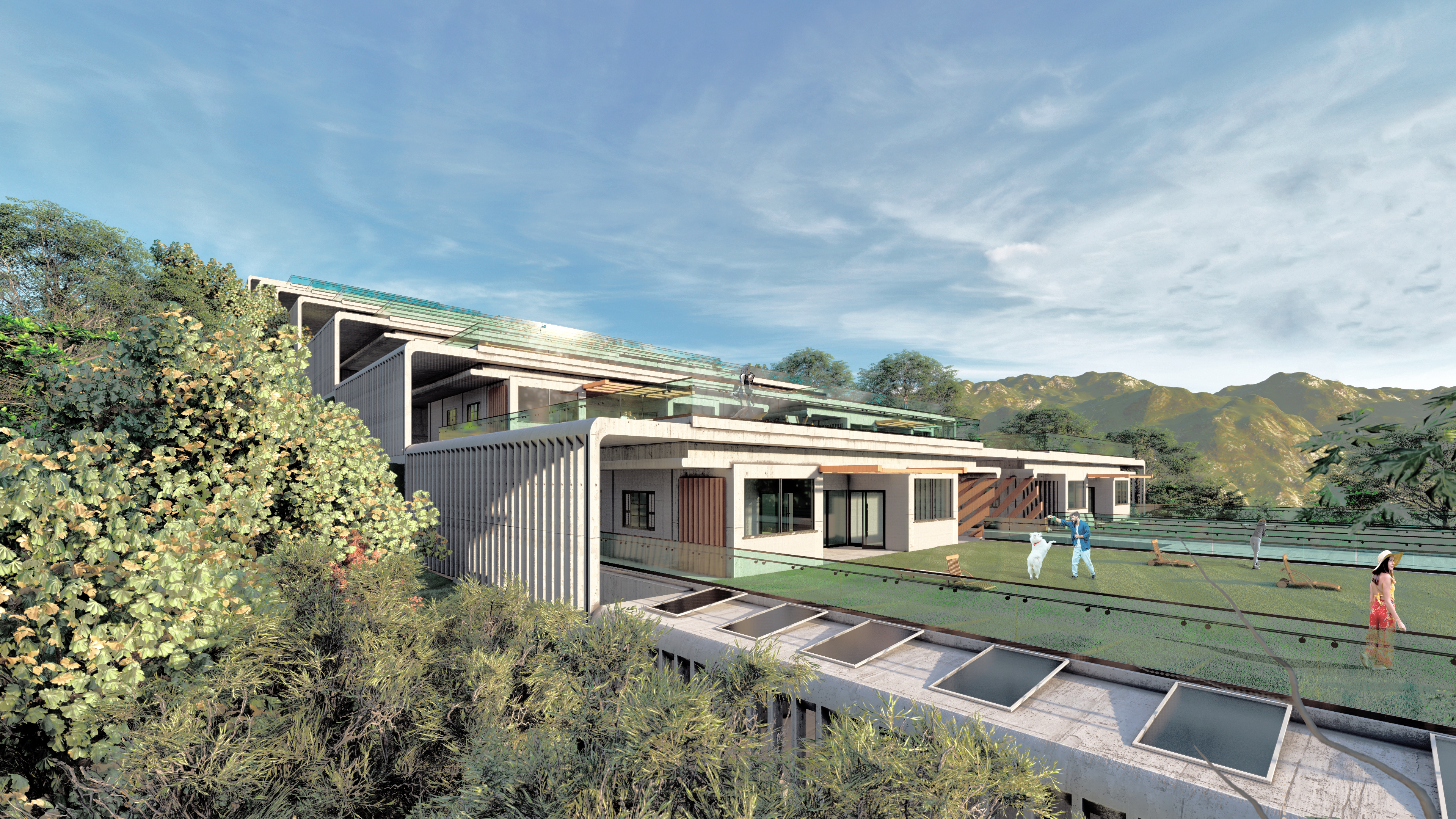 Perspectiva dos pátios