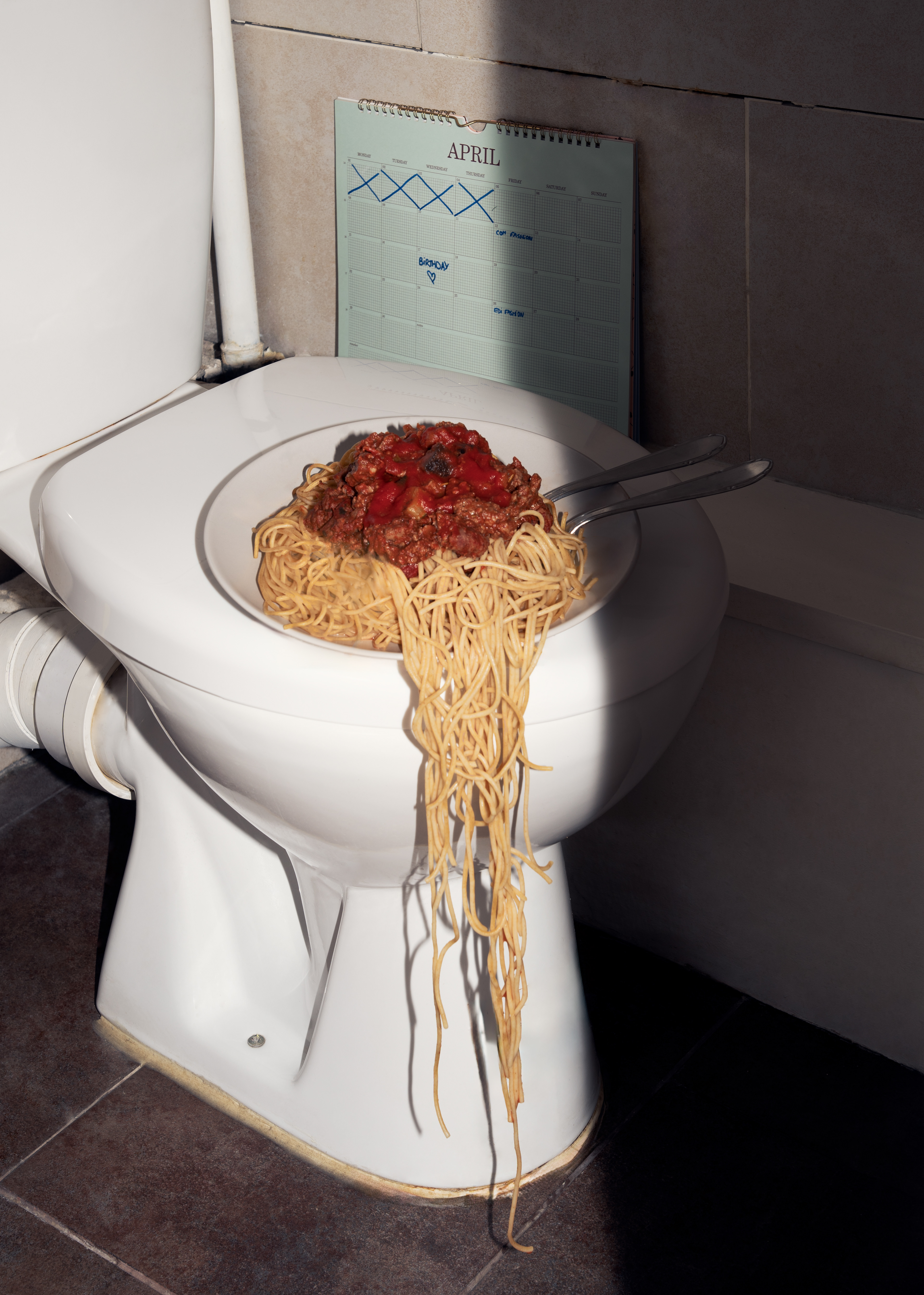 'The last time I died' Spaghettis on toilets, shot on January 21 (2024) in Paris