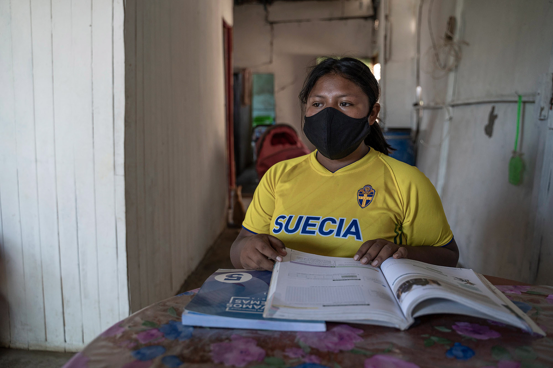 Medaly, 15, defines her time at school in 2020, the year of the pandemic, as "stressful." She was a junior in high school and sometimes the only cell phone for three students had no signal.