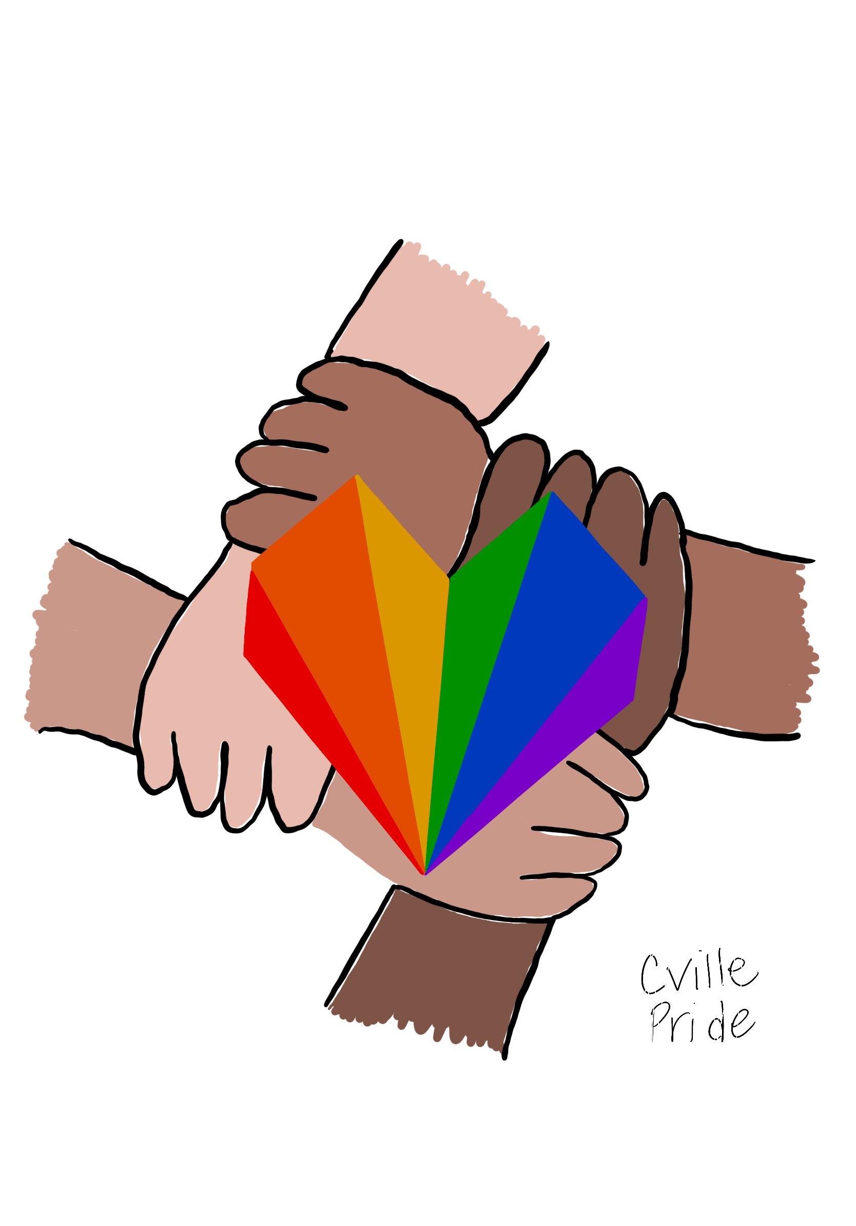 Tee-shirt design idea for Pride. Never submitted.
